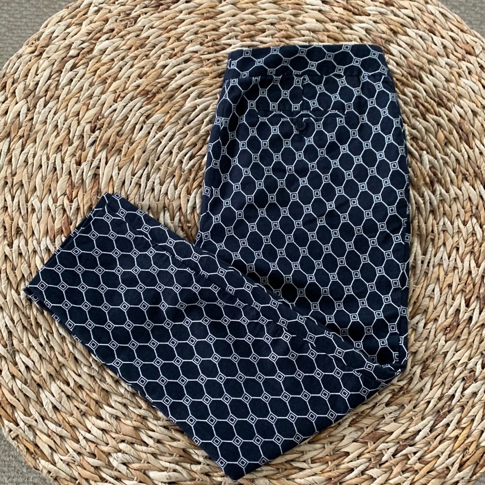 Talbots Geo Print Signature Fit Crop - image 1